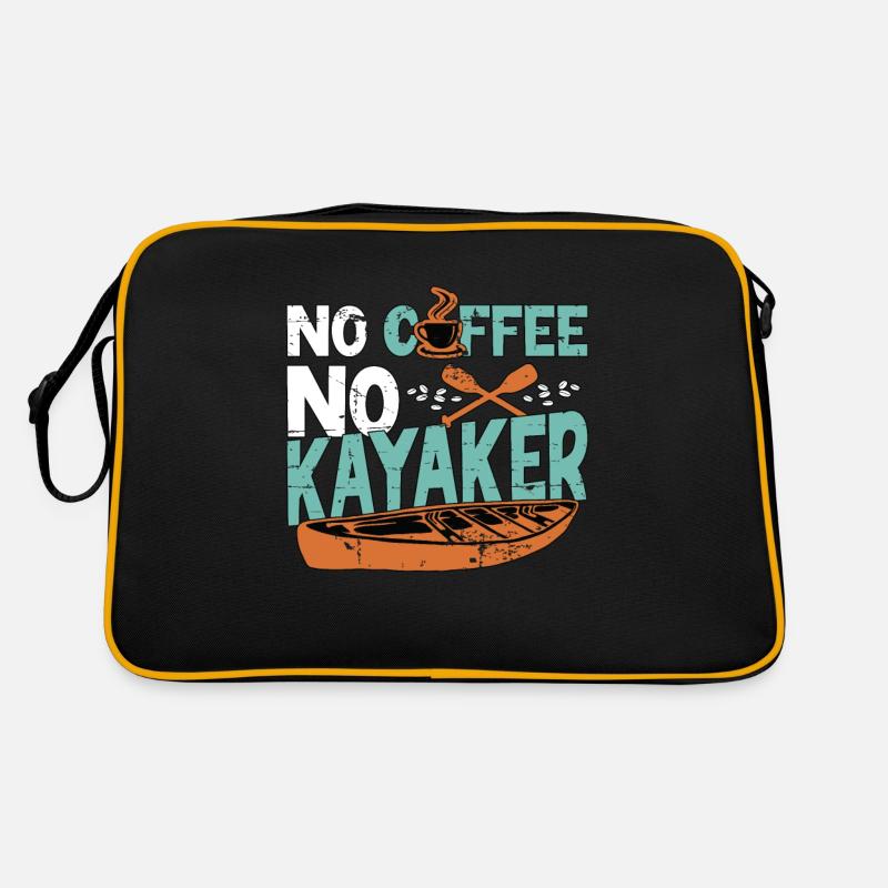 Kayaker No Coffee No Kayaker Kayaking Coffee Lover Retro Bag