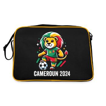 Cameroun 2024 Maillot Lion Camerounais Football - Sac Retro - noir/or - Dos