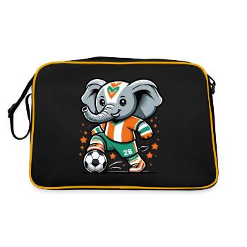 Côte D'ivoire Maillot Éléphant Ivoirien Football - Sac Retro - noir/or - Dos