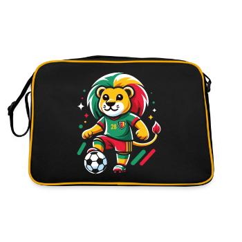 Cameroun Maillot Lion Camerounais Supporter Foot - Sac Retro - noir/or - Dos