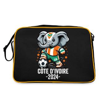 Côte D'ivoire 2024 Maillot Éléphant Ivoirien Foot - Sac Retro - noir/or - Dos