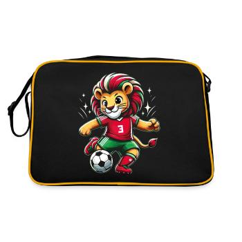 Maroc Maillot Lion Marocain Supporter Football - Sac Retro - noir/or - Dos