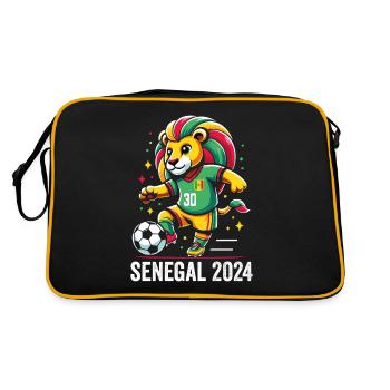 Sénégal 2024 Maillot Lion Sénégalais Football - Sac Retro - noir/or - Dos