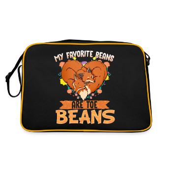 My favorite beans are toe beans I Furry Fandom - Retro Bag - black/gold - Back