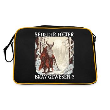 Le Krampus arrive | Kramperl | Krampus Costume - Sac Retro - noir/or - Dos