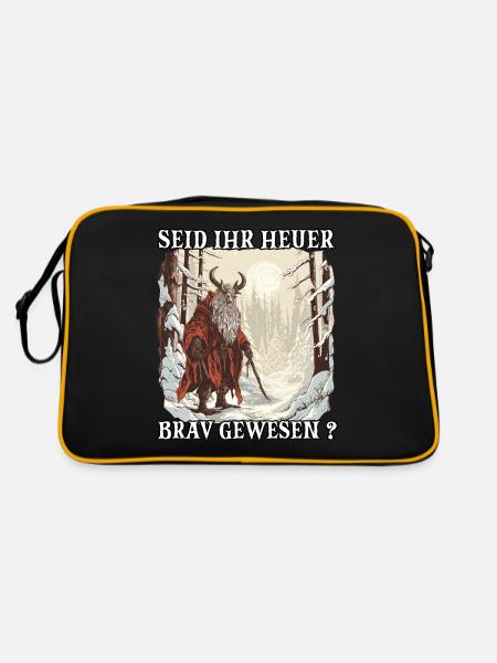The Krampus Comes | Kramperl | Krampus Costume - Retro Bag - black/gold - Back