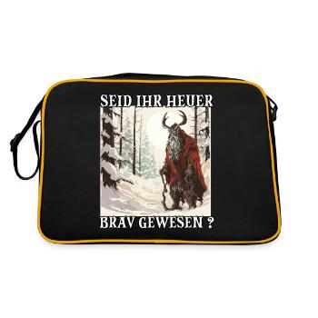 Le Krampus arrive | Kramperl | Krampus Costume - Sac Retro - noir/or - Dos