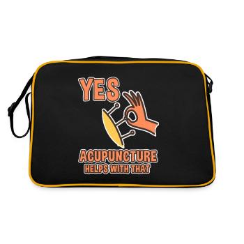 Yes, Acupuncture Helps With That 4 - Retro Tasche - Schwarz/Gold - Hinten