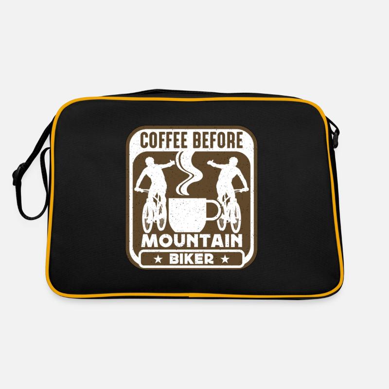 Mountain Biker Coffee Before Biker Coffee Lover Retro Tasche