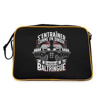 Musculation Baltringue Workout Motivation Fitness - Sac Retro - noir/or - Dos