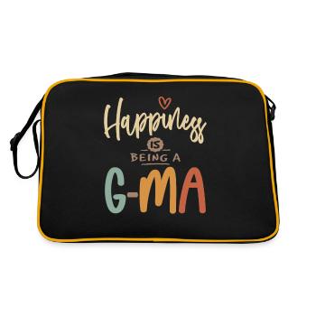 Happiness is Being a G-Ma - Grandma - Retro Bag - black/gold - Back