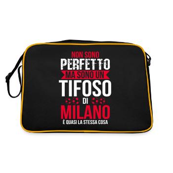 Milan Milanese Football Football Fan Gift Idea - Retro Bag - black/gold - Back