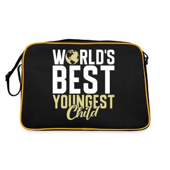 Youngest Child Gift - Retro Tasche - Schwarz/Gold - Hinten