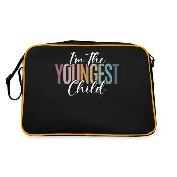 Youngest Child Gift - Retro Tasche - Schwarz/Gold - Hinten
