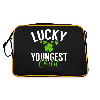 Youngest Child Gift - Retro Tasche - Schwarz/Gold - Hinten