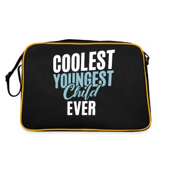 Youngest Child Gift - Retro Tasche - Schwarz/Gold - Hinten