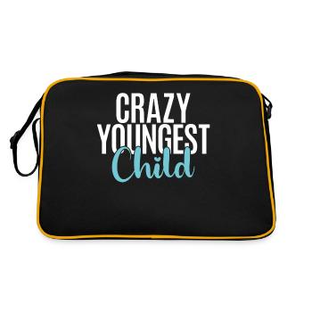 Youngest Child Gift - Retro Tasche - Schwarz/Gold - Hinten