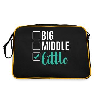 Youngest Child Gift - Retro Tasche - Schwarz/Gold - Hinten
