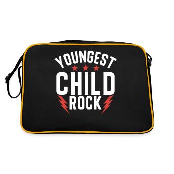 Youngest Child Gift - Retro Tasche - Schwarz/Gold - Hinten
