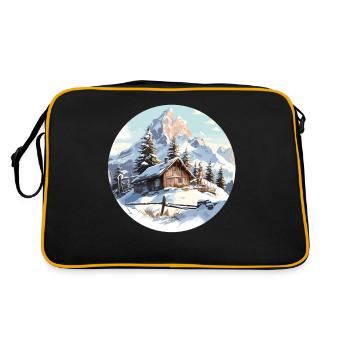 Winter sports Mountains Snow hut skiing - Retro Bag - black/gold - Back
