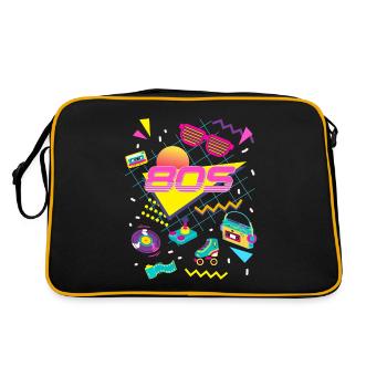 80s Themed Party Costume Outfit - Retro Bag - black/gold - Back
