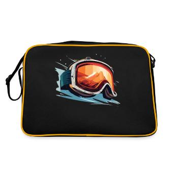 Winter Sports Mountains Snow Ski - Retro Bag - black/gold - Back