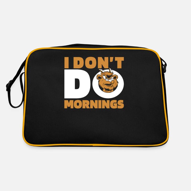 Chèvre Drôle Je Ne Fais Pas De Matins Sac Retro