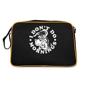 muli ass funny i don't do mornings - Retro Bag - black/gold - Back