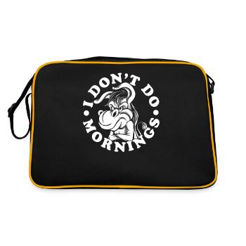 muli ass funny i don't do mornings - Retro Bag - black/gold - Back