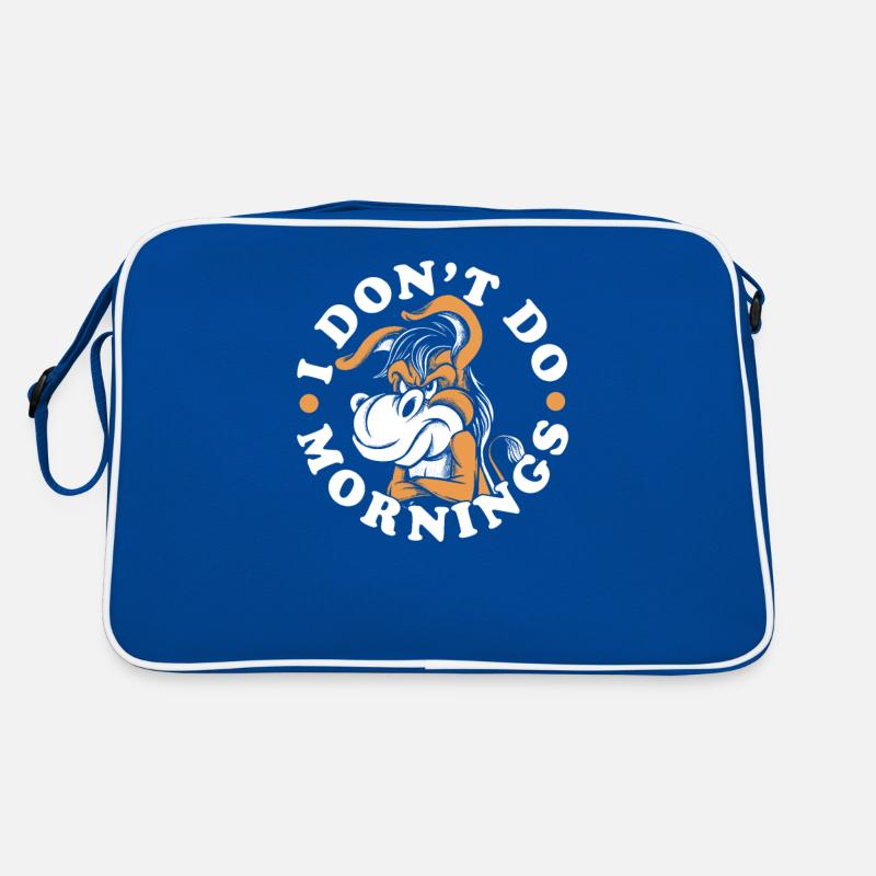 Muli Esel Lustig I Dont Do Mornings Retro Tasche