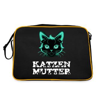 Cat Mom Design - Retro Bag - black/gold - Back
