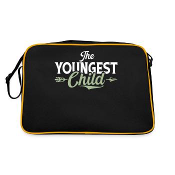Youngest Child Gift - Retro Tasche - Schwarz/Gold - Hinten