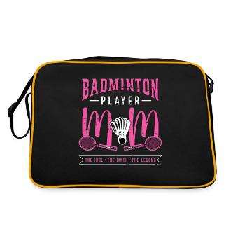 Maman joueuse de badminton L’idole aime le badminton - Sac Retro - noir/or - Dos