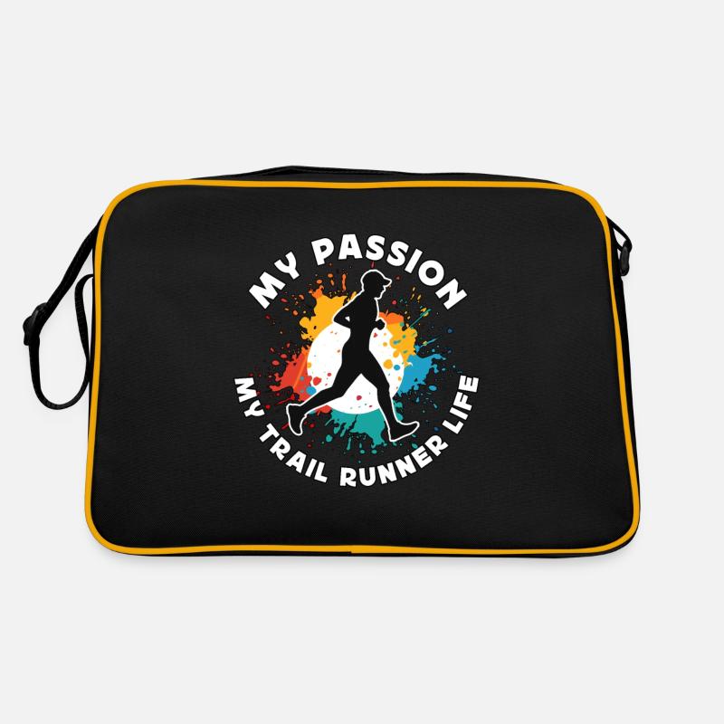 Trail Runner Ma Passion Mon Trail Runner Trail Race - Sac Retro - noir/or