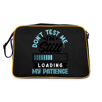 Still Loading My Patience Humor - Retro Tasche - Schwarz/Gold - Hinten