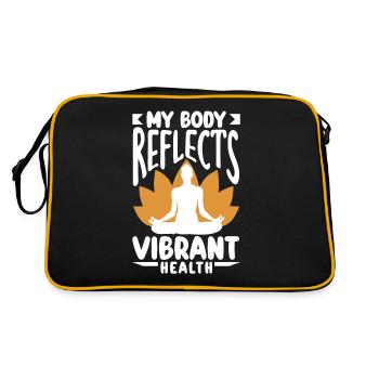 Mon corps reflète une santé vibrante Yoga inspirant - Sac Retro - noir/or - Dos