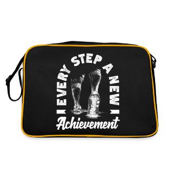 Every Step a New Achievement Personal Growth - Retro Bag - black/gold - Back