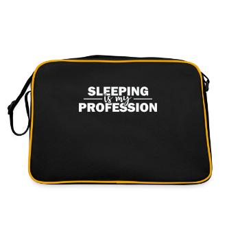 Sleeping is my Profession Müde Nacht Schlaf - Retro Bag - black/gold - Back