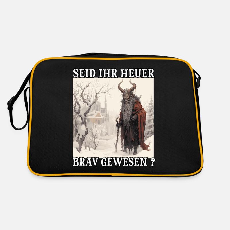 Krampus T Dämonischer Weihnachtsmann Kramperl Retro Tasche