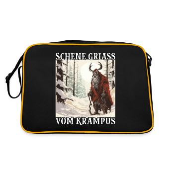 Le Krampus arrive | Kramperl | Krampus Costume - Sac Retro - noir/or - Dos