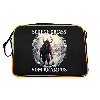 Krampus T | Costume de Krampus | Père Noël - Sac Retro - noir/or - Dos