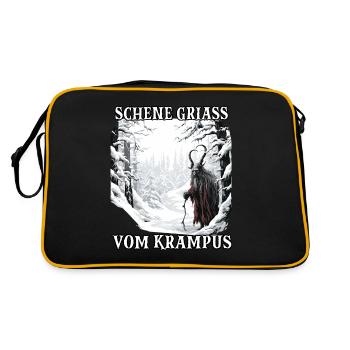 Krampus T | Costume de Krampus | Père Noël - Sac Retro - noir/or - Dos