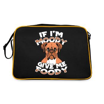 Boxer Chien Boxer Allemand - Sac Retro - noir/or - Dos