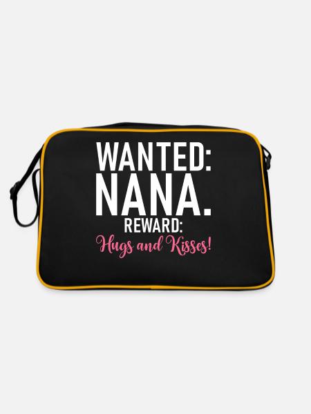 Nana Gifts - Retro Tasche - Schwarz/Gold - Hinten