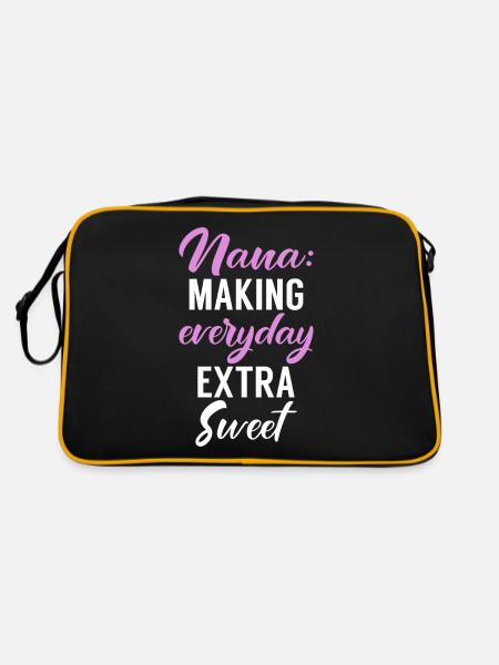 Nana Gifts - Retro Bag - black/gold - Back