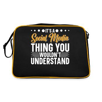 SMM Manager Advertising Social Media Platform - Retro Bag - black/gold - Back