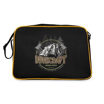 Bushcraft Abenteuer Survival Outdoor Shelter - Retro Tasche - Schwarz/Gold - Hinten