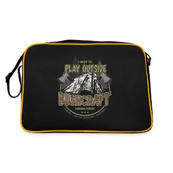Bushcraft I need to play outside Outdoor Shelter - Retro Bag - black/gold - Back