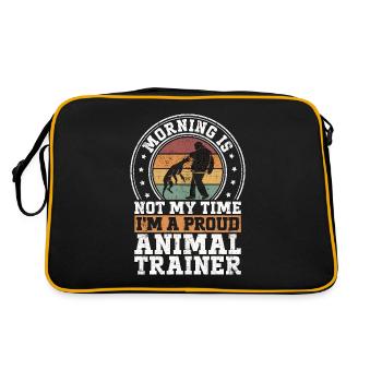 Animal Trainer Morning Is Not My Time Dog Training - Retro Bag - black/gold - Back
