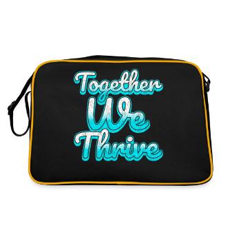 Citation d’inspiration d’unité familiale Ensemble nous prospérons - Sac Retro - noir/or - Dos